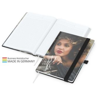 Match Book A4 White Complete Gummiband schwarz
