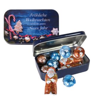 Metalldose Frohe Weihnachten 2er Set gefüllt m Süßware 46g