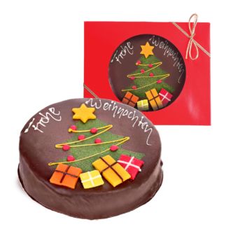 Sachertorte Frohe Weihnachten in Metalldose 300g