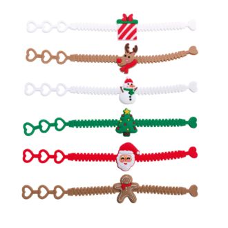 Silikon Armb&auml;nder Weihnachten sortiert 12er Set