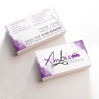 Visitenkarten 250st beidseitig 85x55mm quer