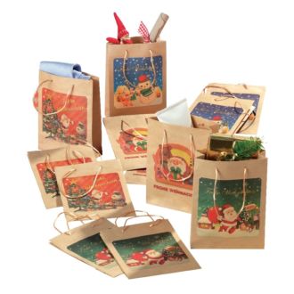 Weihnachts-Papiertüten 12 St.