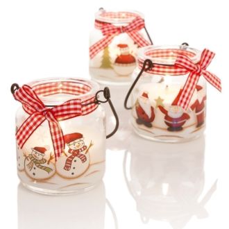 Weihnachtskerze im Glas 3tlg.