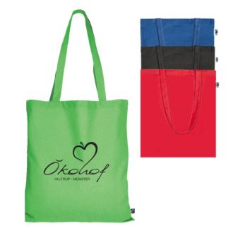 Fair Trade Baumwolltasche, lange Henkel