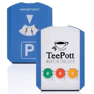 Werbetipp: 100 Parkscheiben inkl. einfarbigem Werbedruck