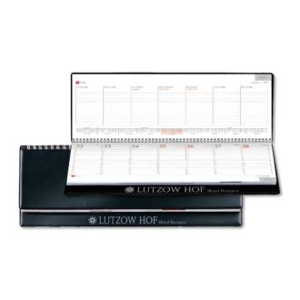 Werbetipp: 45 Querkalender Farbe schwarz inkl. einfarbigem Werbedruck