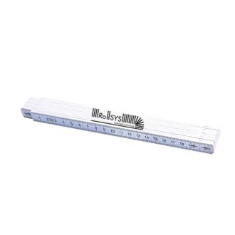 Kunststoff-Zollstock weiß 2m