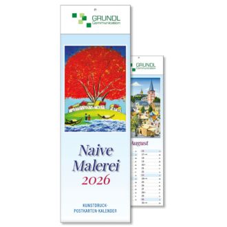 Streifenwandkalender Naive Malerei