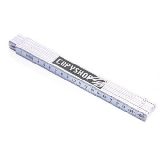 Werbetipp: 55 Zollstöcke weiß inkl. einfarbigem Werbedruck