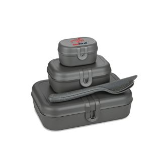KOZIOL ORGANIC Lunchbox-Set Pascal, 6-teilig inklusive Besteck