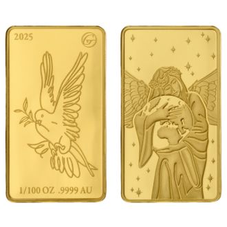 Friedensengel aus echtem Anlagegold