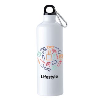 Aluminium-Trinkflasche weiß 750ml