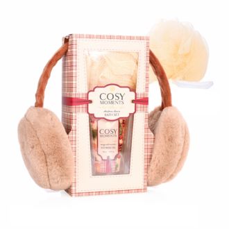 Badeset Cosy Moments inkl 60ml Duschgel,15g Netz- schwamm,Kuschelohrwärmer
