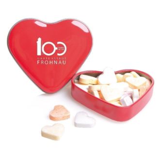 Herzbonbon Blechdose rot