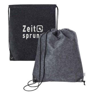 RPET Filz-Rucksack Maya mit Kordelzug 