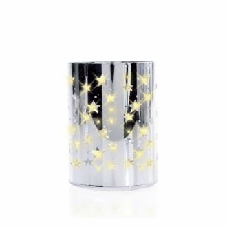 LED Lichtröhre m Sternen silber inkl 10er LLED Lichter- kette