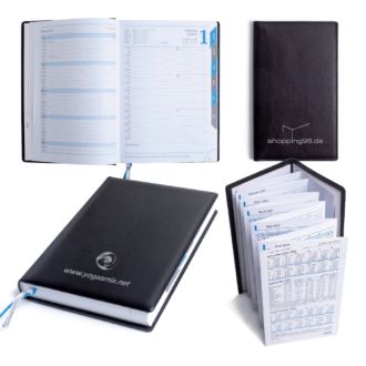 Leder-Buchkalender und Leder-Taschenkalender / Set 