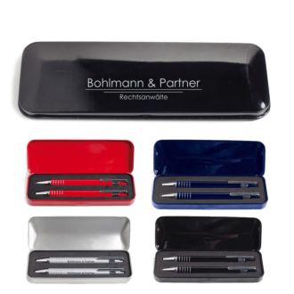 Schreibset im Blechetui Lack