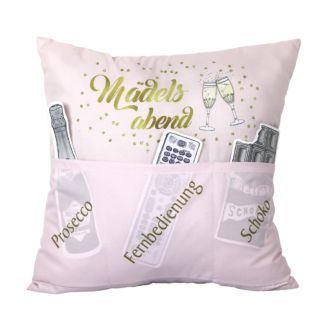Mädelsabend Kissen Sofahelden mit Taschen