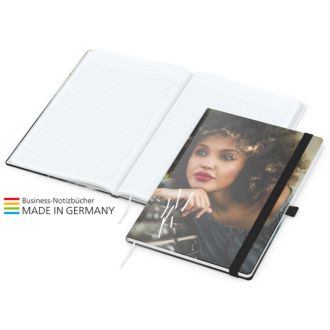 Match Book A5 White Complete Gummiband schwarz