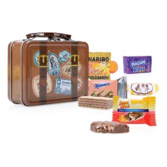 Metall Reisekoffer gefüllt mit Markensüßwaren 126g