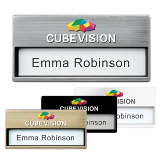 Namensschild Oliver inklusive 4C-Digitaldruck, Badge aus Kunststoff