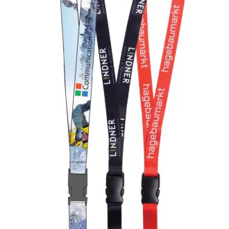 Reflects Lanyard 25 mm mit flachgewebtem Polyester nkl. 2 seitigem Digitaldruck