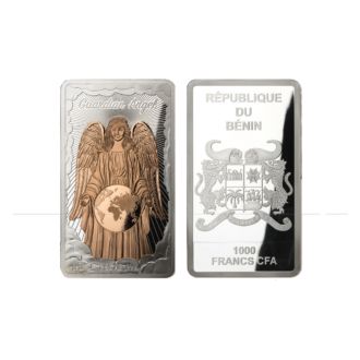 Schutzengel aus Silber mit Rosengold-Applikation