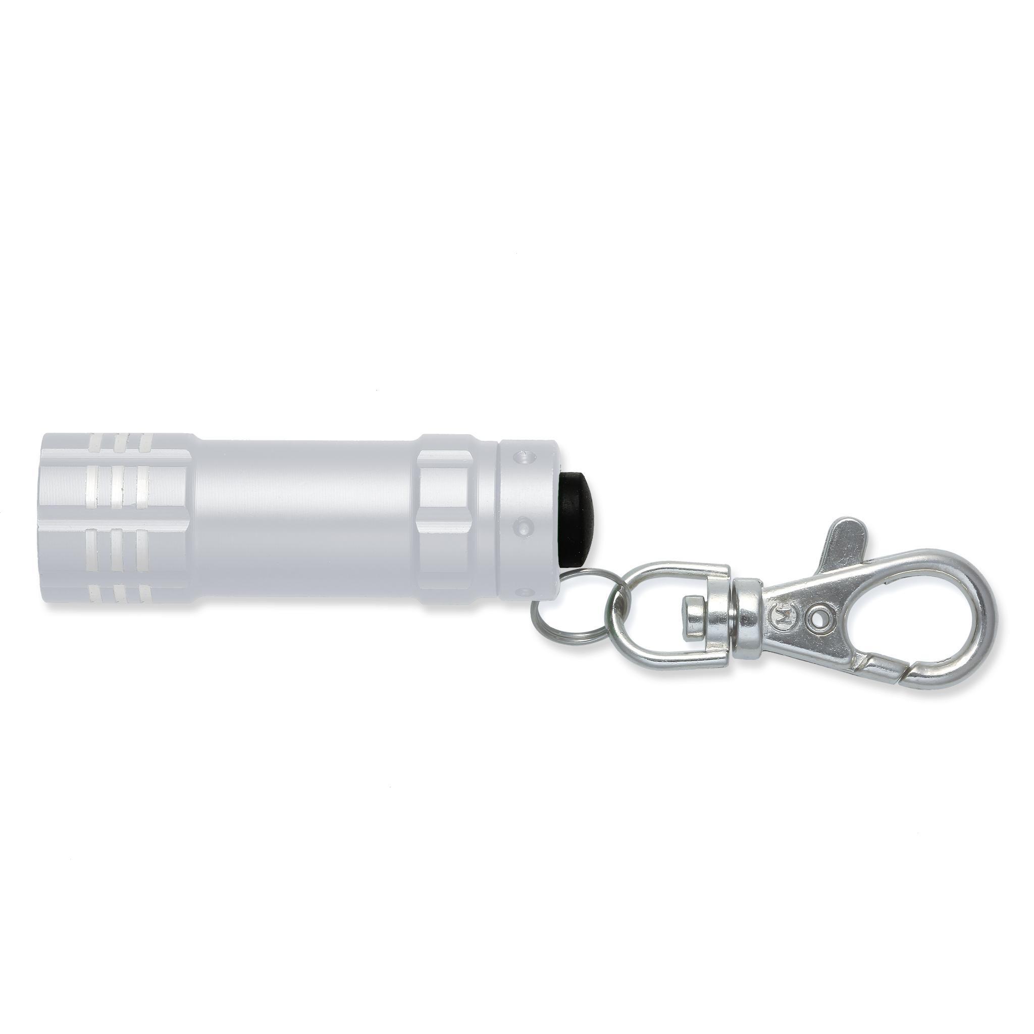 Werbeartikel Lampe/Karabiner silber