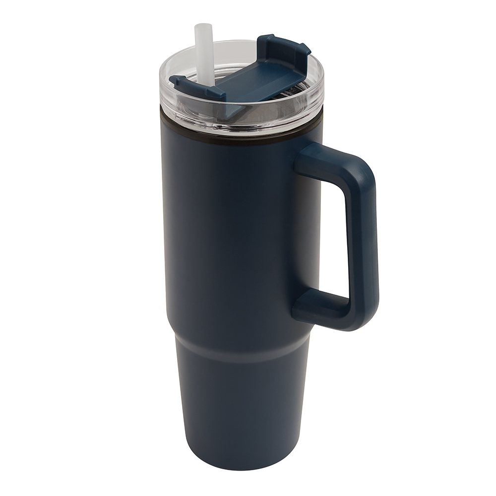 Werbeartikel Isolierbecher aus Edelstahl in Dunkelblau | personalisierbare Werbeartikel, Werbetassen