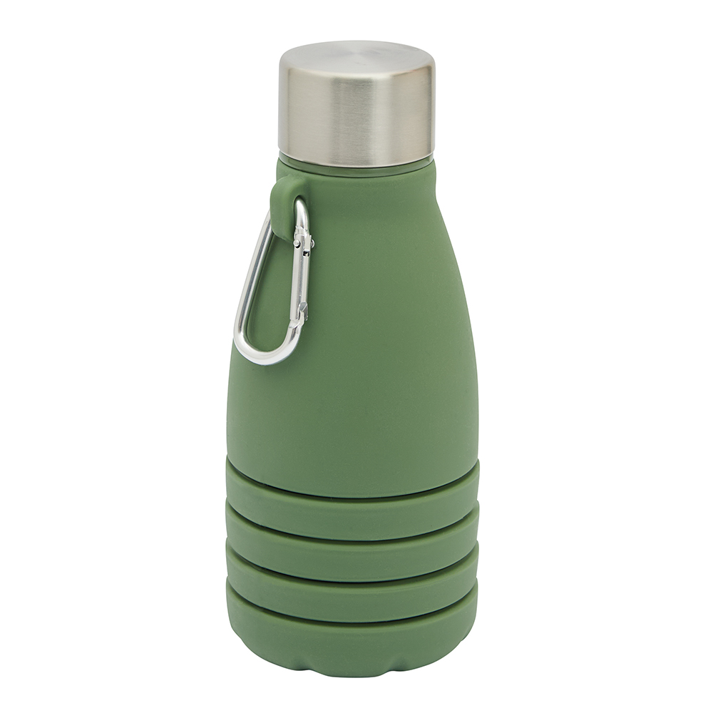 Werbeartikel Faltbare Silikonflasche Big gets grün