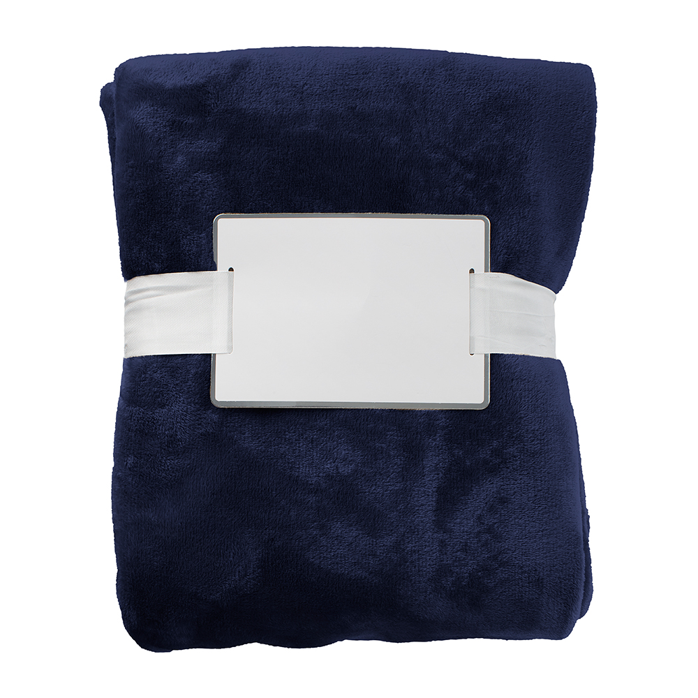 Werbeartikel Fleece-Decke blau 280 gr/m²