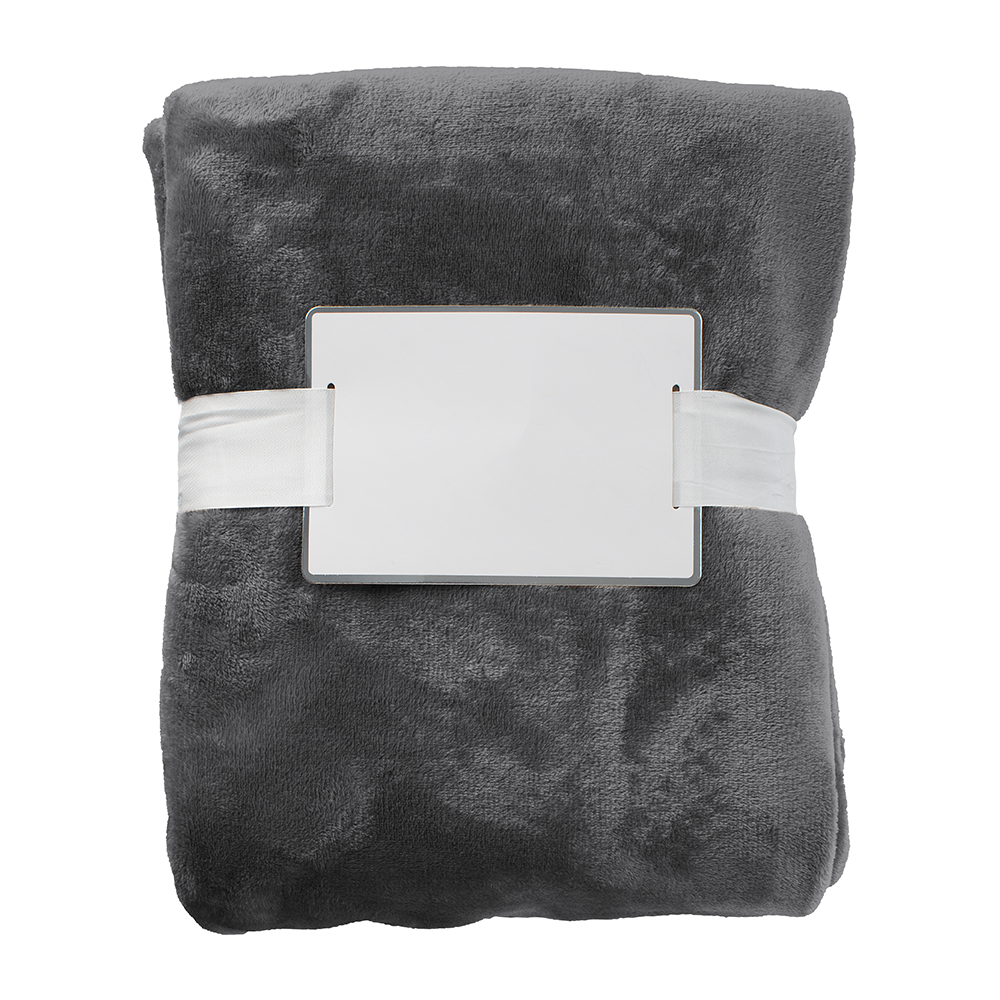 Werbeartikel Fleece-Decke grau 280 gr/m²