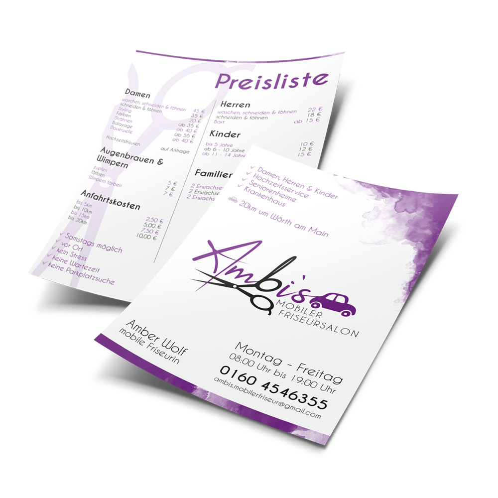 Werbeartikel Flyer A5 500 Stück beidseitig