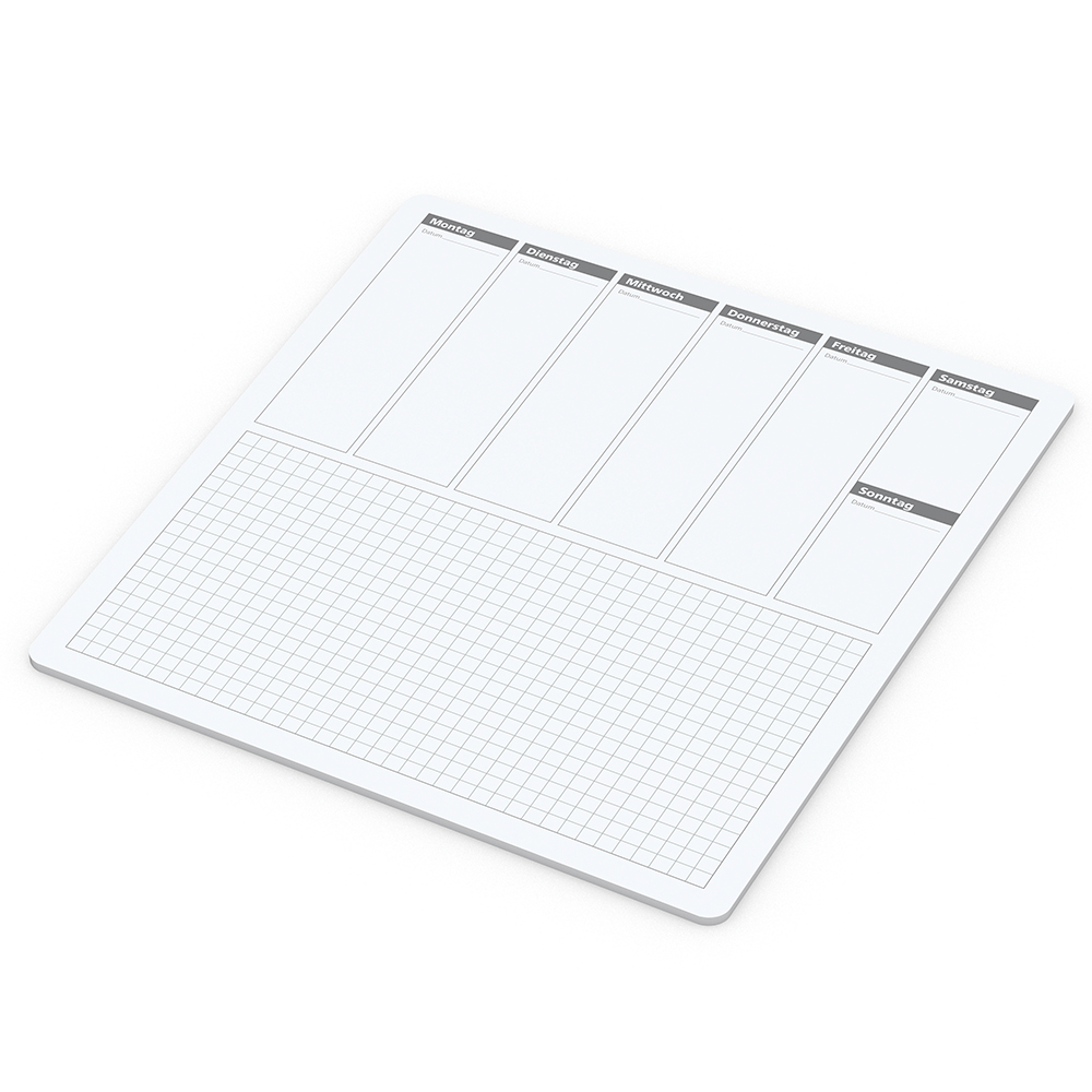 Werbeartikel Haftnotiz-Mousepad 50Blatt Individuell incl.4c-Druck Ausführung mit Werbedruck