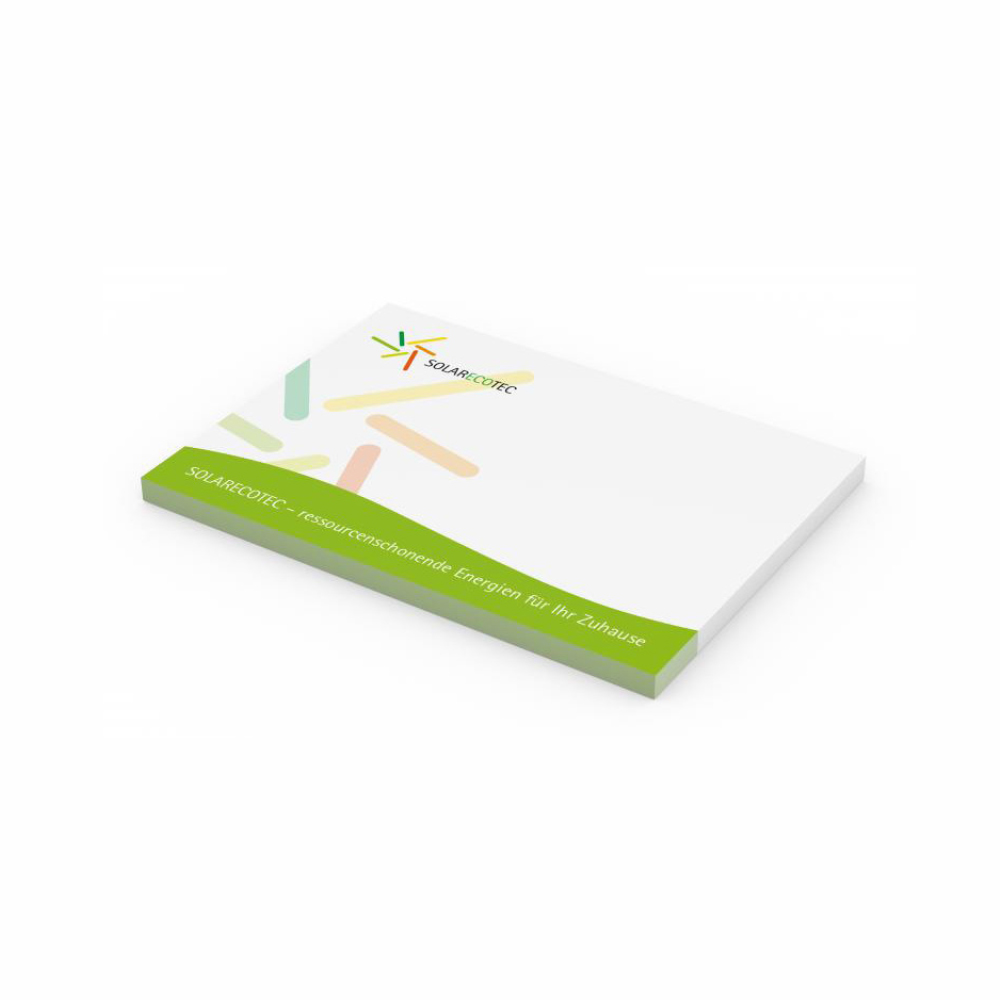 Werbeartikel Haftnotiz Basic Recycling 125 x 72mm incl. 4-c Druck