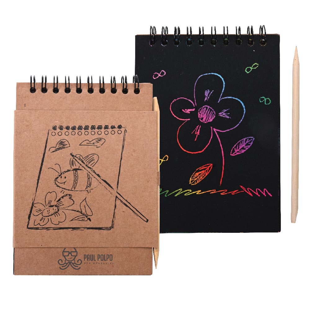 Werbeartikel Malblock mit Kratzpapier