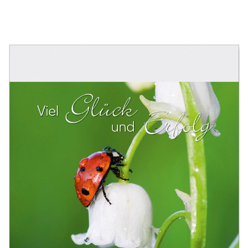 Werbeartikel Bildkalender Glück und Erfolg Ausführung mit Werbedruck