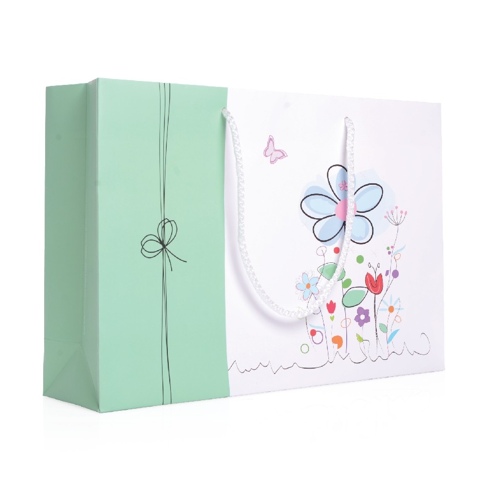 Werbeartikel Papier Tragetasche Querformat incl. 4c-Druck