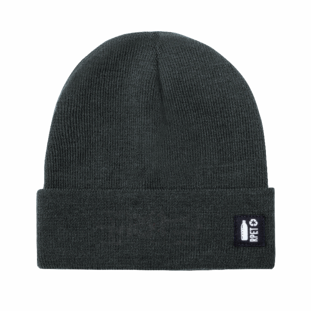 Werbeartikel Wintermütze aus RPET grau Hetul inkl. Einzelname