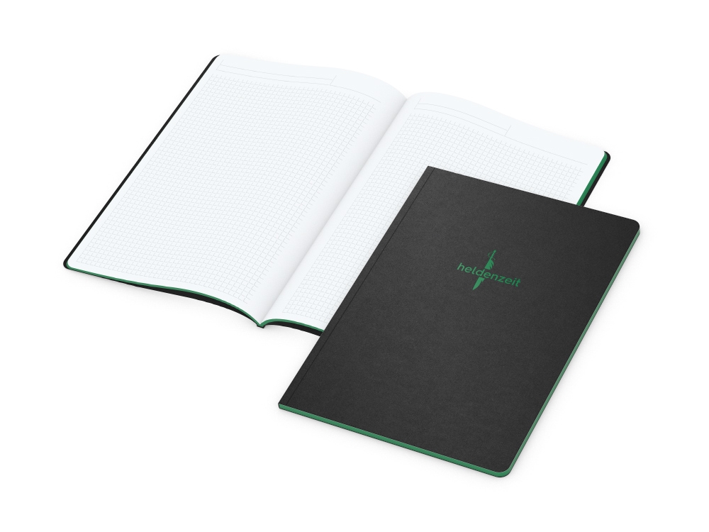 Werbeartikel Tablet Book A4 grün Slim Complete