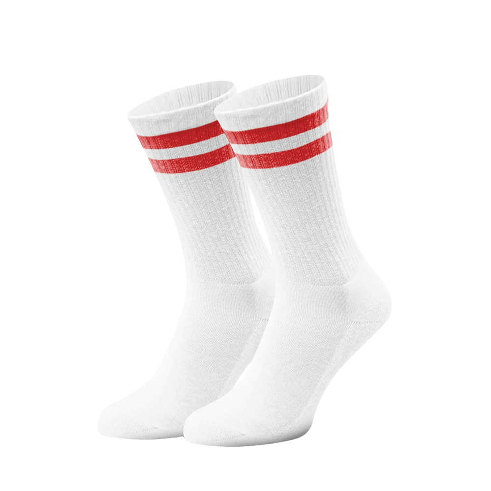 Werbeartikel Tennissocken rot/weiss Gr.42-46