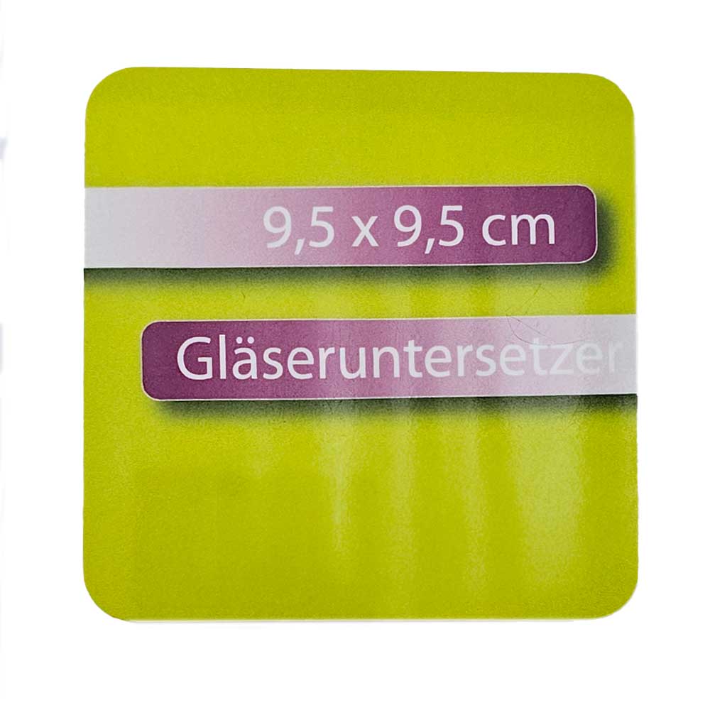 Werbeartikel Glasuntersetzer Quadratisch
