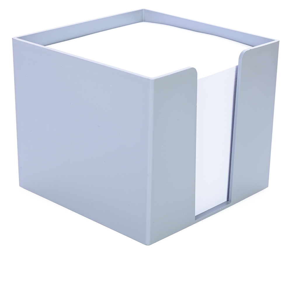 Werbeartikel Zettelbox Recycling grau Neutral
